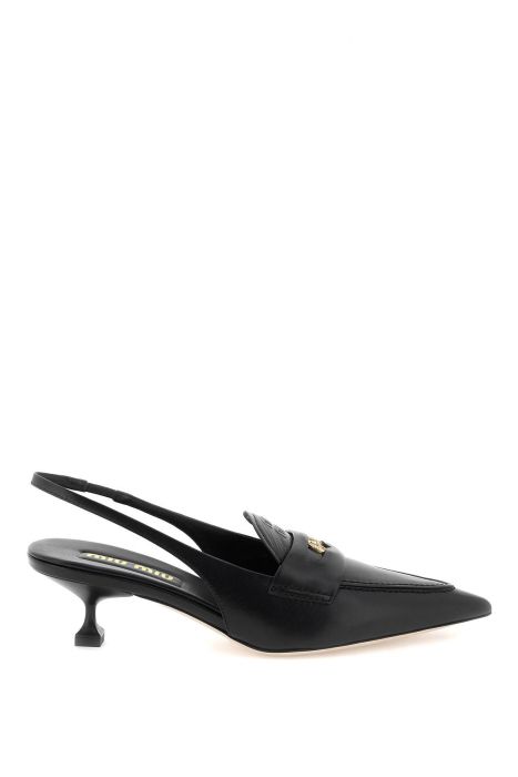 miu miu leather sling-back pumps
