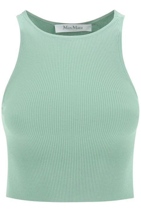 max mara 'turku' ribbed cropped top