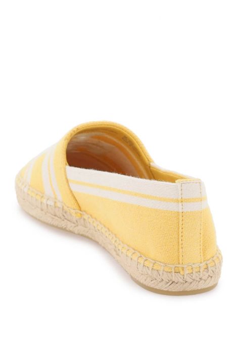 tory burch striped espadrilles with double t