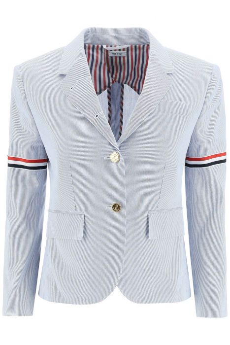 thom browne pincord blazer with tricolor grosgrain armbands