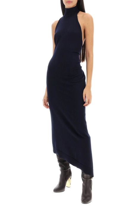 fendi asymmetric wool knit dress
