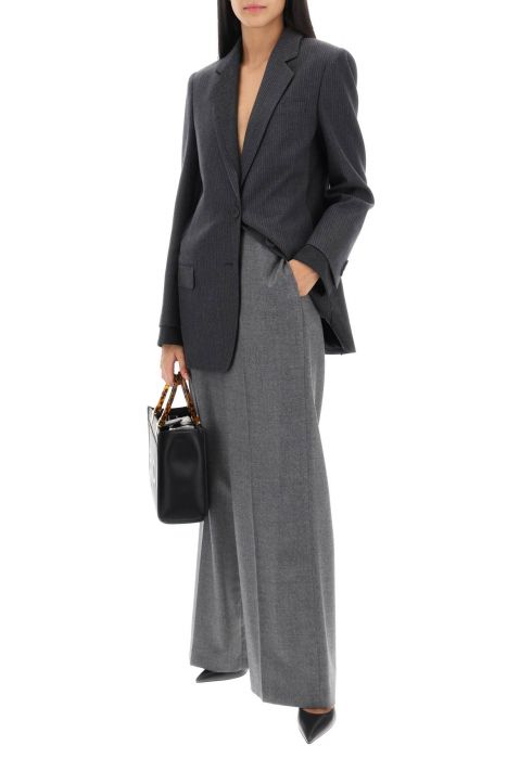 fendi melange wool palazzo pants