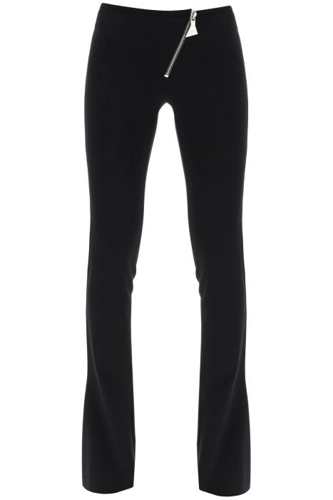 the attico bootcut pants with slanted zipper