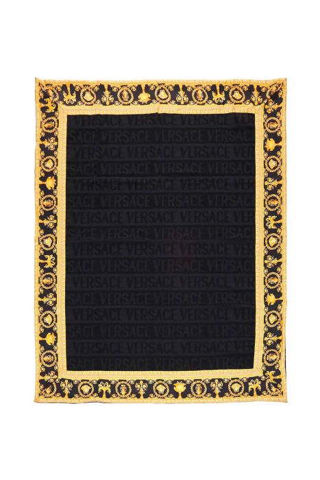 versace 'i ♡ baroque' wool blanket
