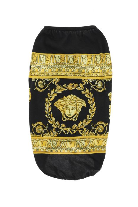 versace 'crete de fleur' print pet t-shirt