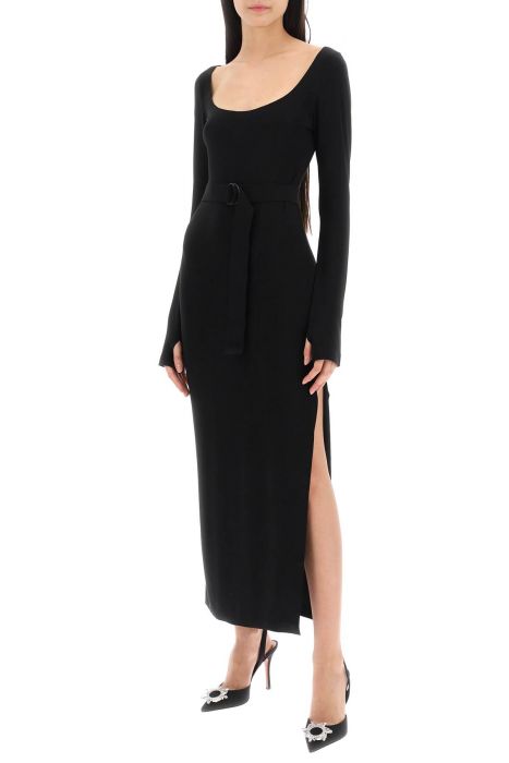 norma kamali scoop neckline maxi dress