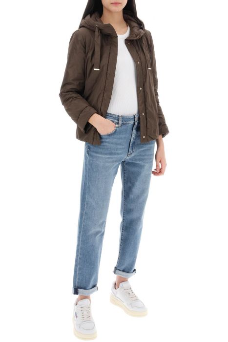 max mara the cube water-proof canvas reversible down jacket