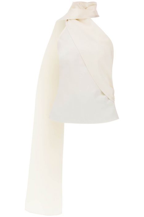 magda butrym silk wrap neck top