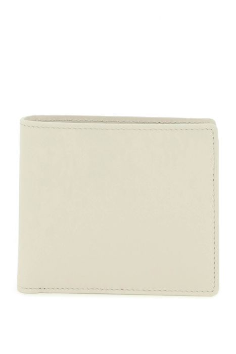 maison margiela grained leather bi-fold wallet