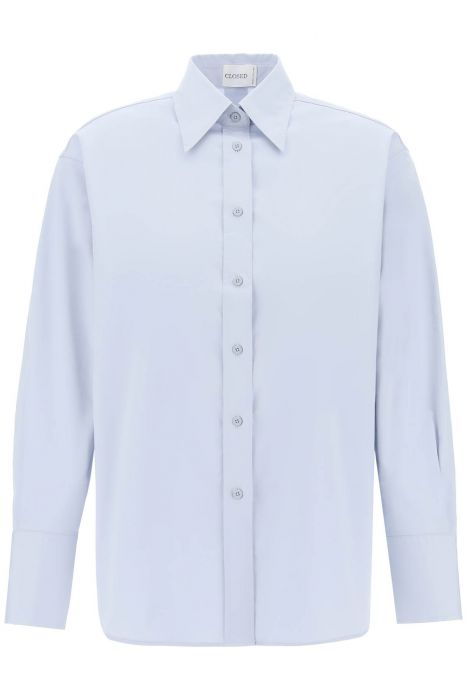 closed "oversized cotton gabardine