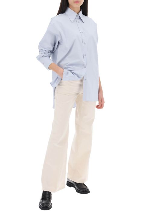 closed "oversized cotton gabardine