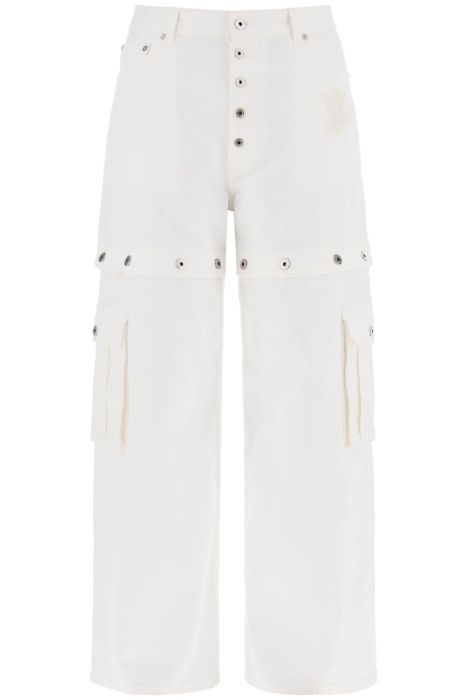off-white "90's logo convertible baggy jeans