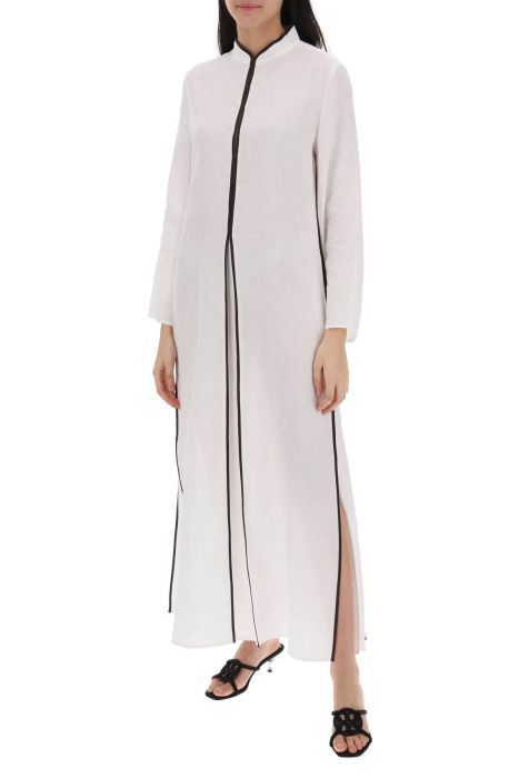 tory burch long linen caftan dress