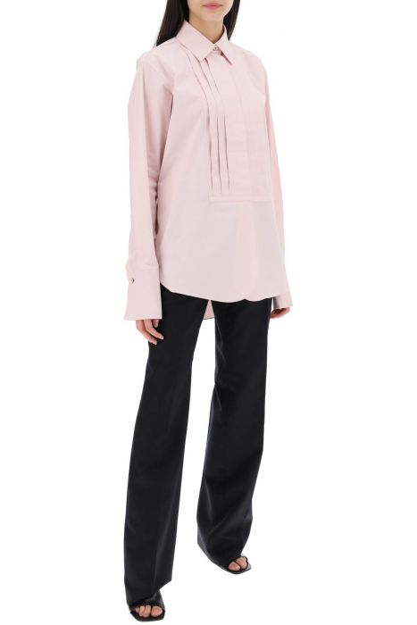 jil sander pleated bib shirt with