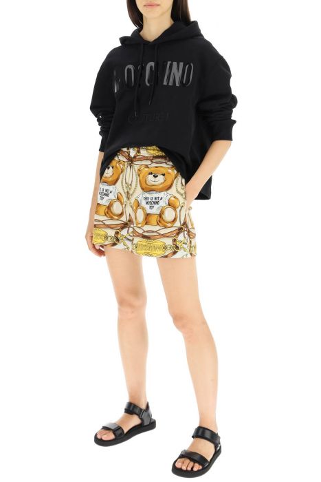 moschino military teddy sweatshorts