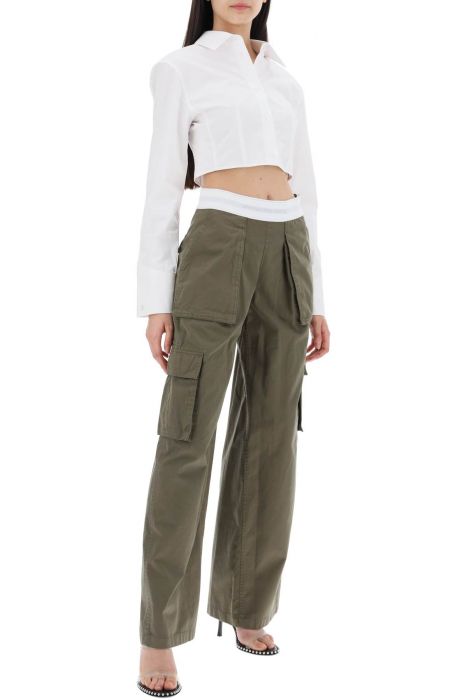 alexander wang rave cargo pants with elastic waistband