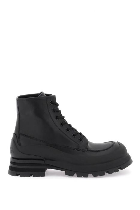 alexander mcqueen leather ankle boots
