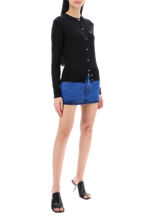 vivienne westwood denim foam mini skirt for