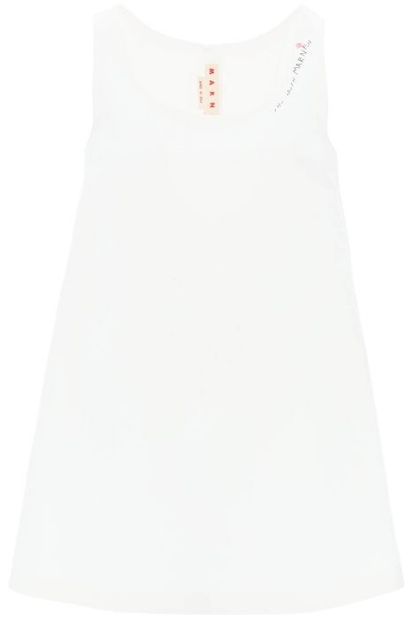 marni flared dress with hand-embroidered