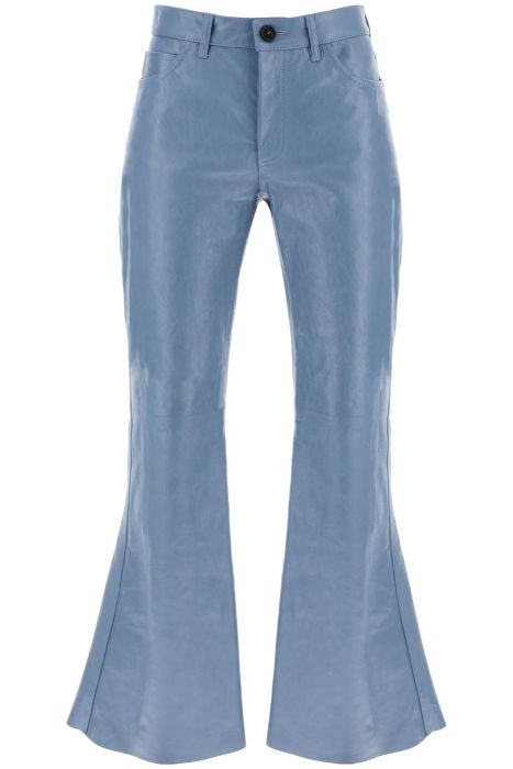 marni flared leather pants for women