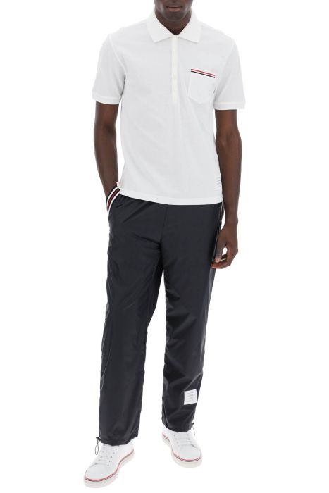 thom browne cricket stripe ripstop pants for