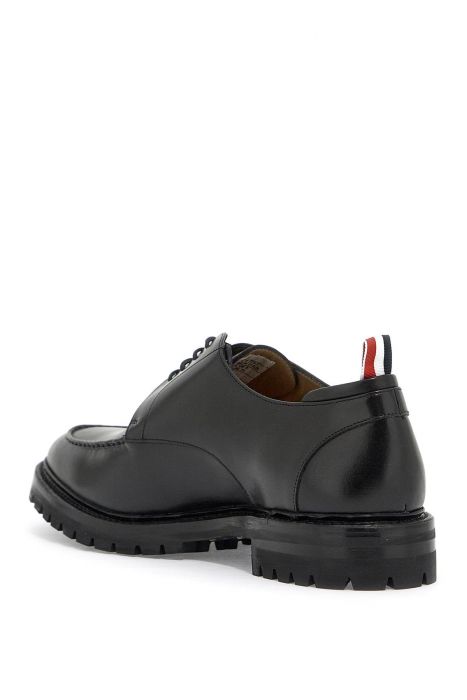 thom browne derby apron stitch in pelle liscia