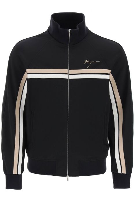 ferragamo 'track sweatshirt with two-tone