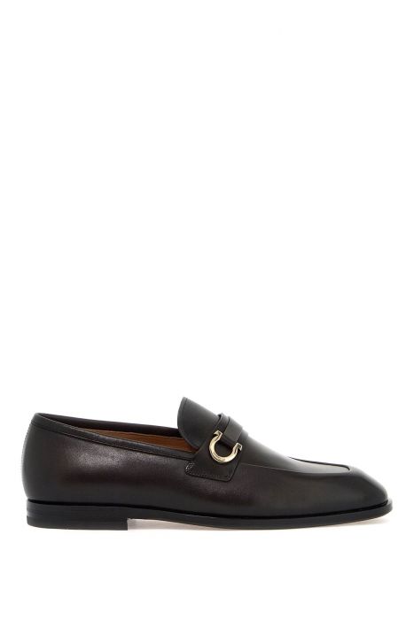 ferragamo mocassini in pelle liscia con gancini