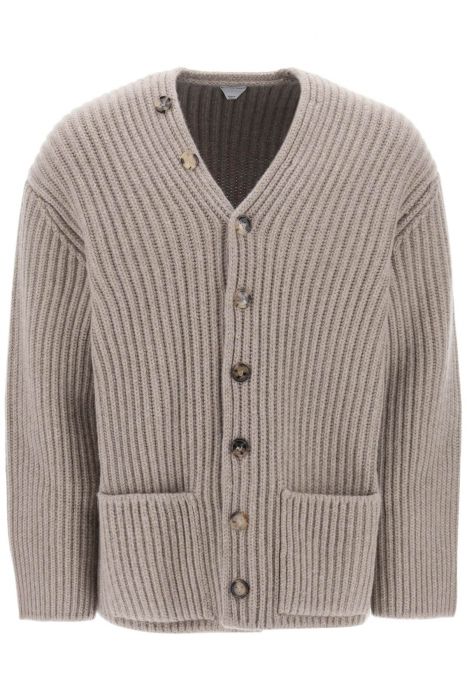 bottega veneta oversized wool and cashmere knit cardigan