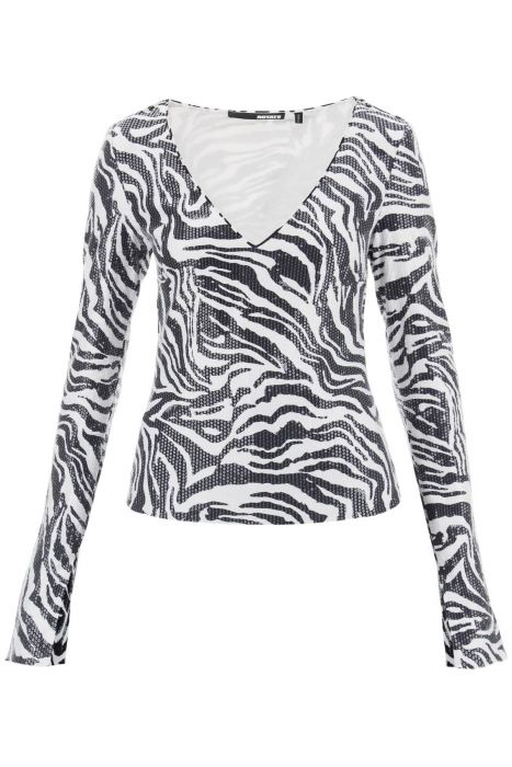 rotate long-sleeved t-shirt with sequ