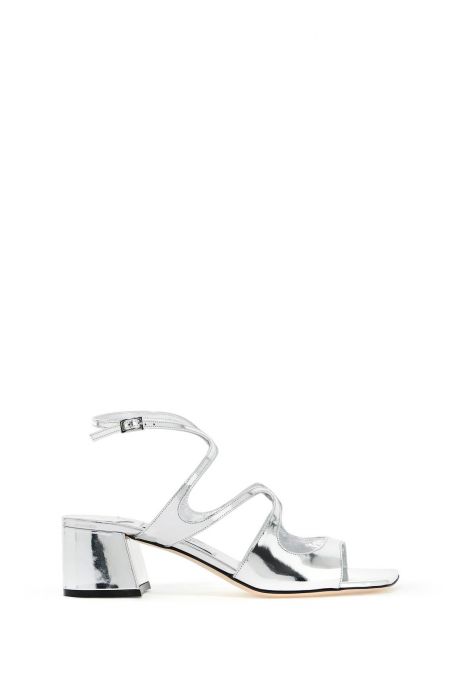 jimmy choo 'metallic leather azilia 45