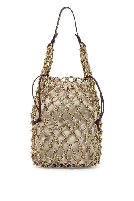 bottega veneta bucket bag with macramã© netting