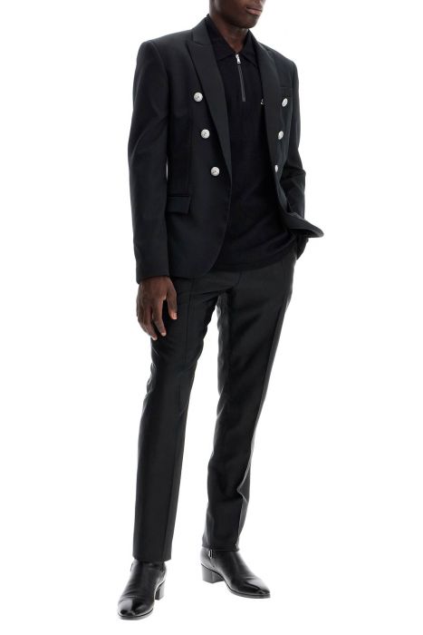 balmain six-button wool jacket