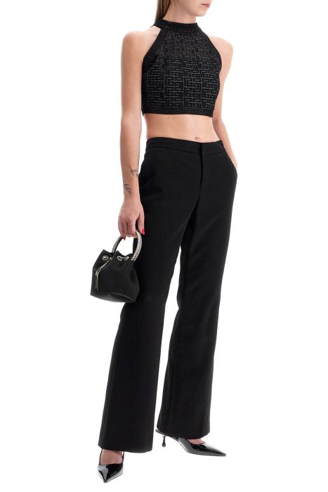 balmain bootcut crepe pants in