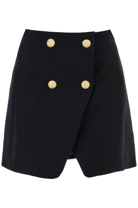 balmain "mini skirt in grain de p