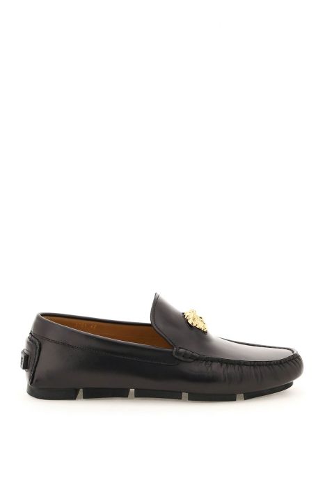 versace la medusa leather loafers