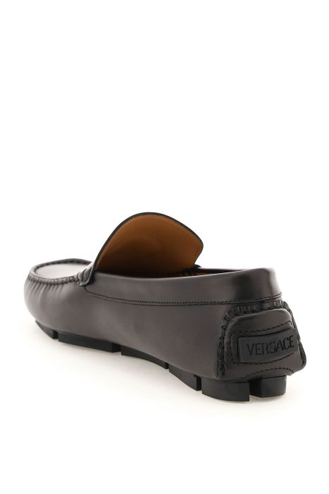 versace la medusa leather loafers