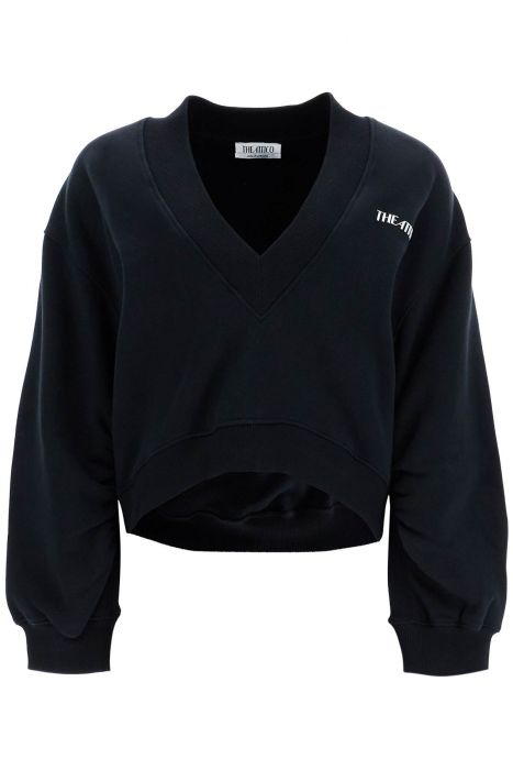 the attico oversized sweatshirt with deep v-neck