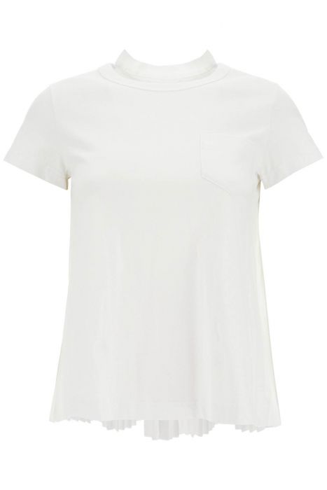 sacai pleated back t-shirt