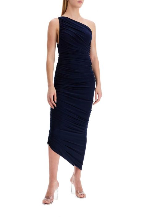 norma kamali asymmetric diana lycra dress