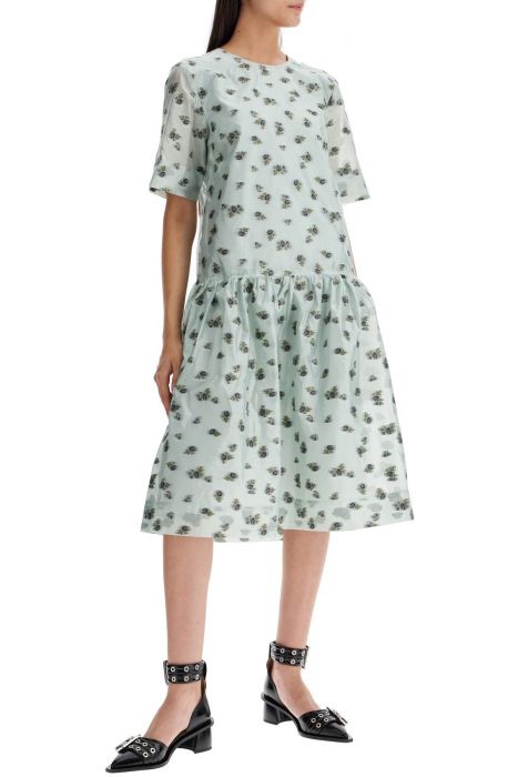 ganni midi organza jacquard