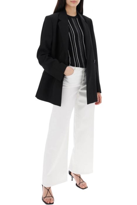 toteme double-breasted recycled wool blazer