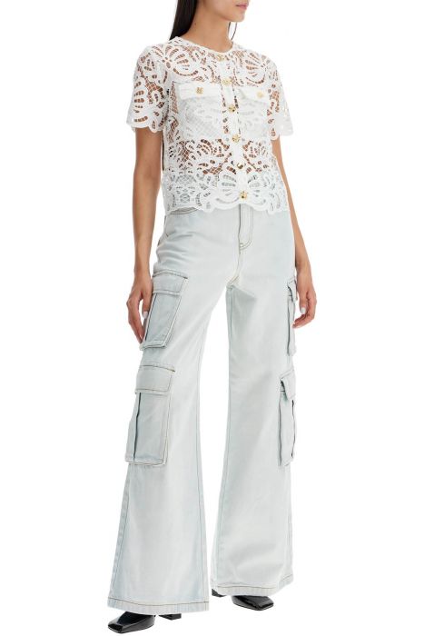 self portrait "guipure lace high neck