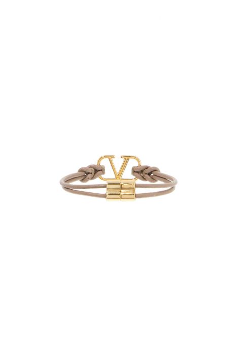 valentino garavani leather vlogo signature bracelet