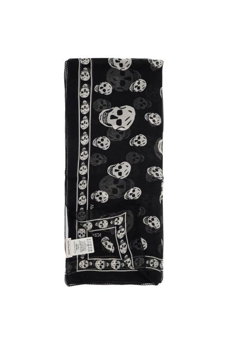 alexander mcqueen silk skull scarf