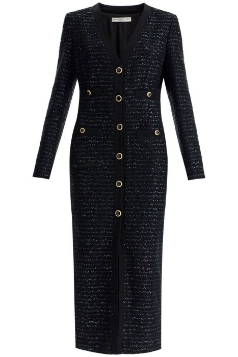 alessandra rich midi tweed dress with sequins
