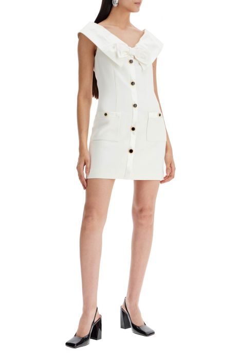alessandra rich mini cady dress with maxi collar