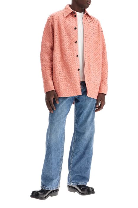 bottega veneta braided leather oversh