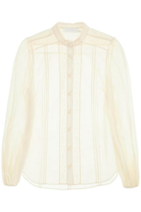 zimmermann halliday lace-trimmed shirt