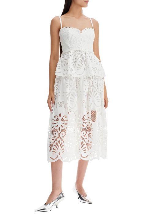 self portrait lace bustier dress with belt